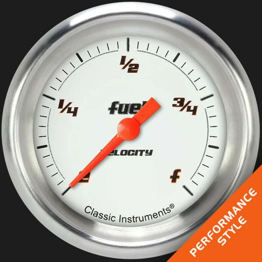 Velocity White 2 5_8_ Fuel Gauge VS309WAPF